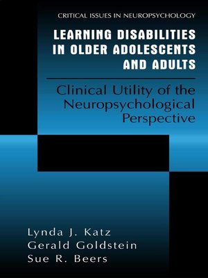 cover image of Learning Disabilities in Older Adolescents and Adults